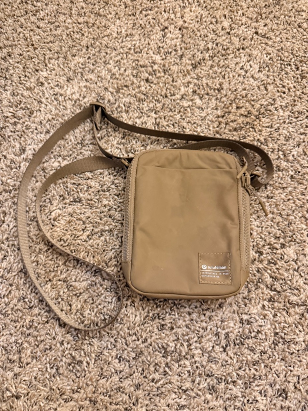 lululemon athletica Small Tan Crossbody Pouch